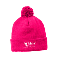 40 Winks - Solid Pom Pom Beanie - Pink Raspberry (STC37)